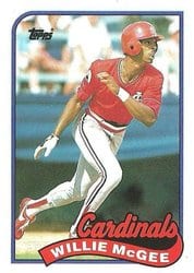 1989 Topps Base Set Willie McGee #640 card