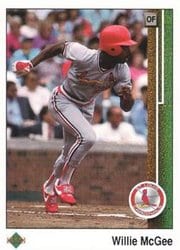 1989 Upper Deck Base Set Willie McGee #621 card