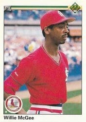 1990 Upper Deck Base Set Willie McGee #505 card