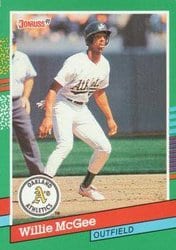1991 Donruss Base Set Willie McGee #666 card