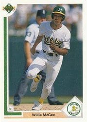 1991 Upper Deck Base Set Willie McGee #584 card