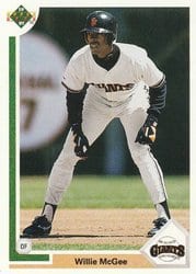 1991 Upper Deck Base Set Willie McGee #721 card