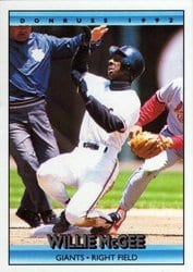 1992 Donruss Base Set Willie McGee #60 card