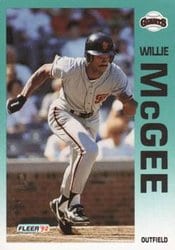 1992 Fleer Base Set Willie McGee #643 card