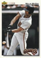 1992 Upper Deck Base Set Willie McGee #194 card