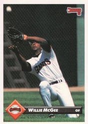 1993 Donruss Base Set Willie McGee #355 card