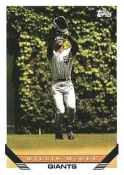 1993 Topps Base Set Willie McGee #435 card