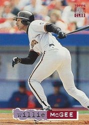 1994 Stadium Club Base Set Willie McGee #686 card