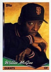 1994 Topps Base Set Willie McGee #574 card