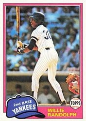 1981 Topps Base Set Willie Randolph #60 card