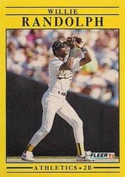 1991 Fleer Base Set Willie Randolph #22 card