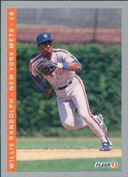 1993 Fleer Base Set Willie Randolph #479 card