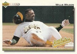 1992 Upper Deck Base Set Willie Wilson #238 card
