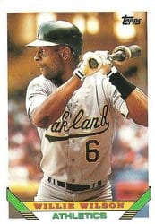 1993 Topps Base Set Willie Wilson #318 card
