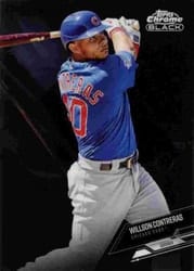 2021 Topps Chrome Black Base Set Willson Contreras #67 card