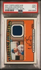 2021 Topps Heritage Clubhouse Collection Autograph Relics Willson Contreras #CCAR-WC card