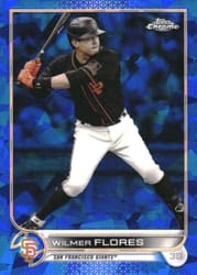 2022 Topps Chrome Sapphire Edition Base Set Wilmer Flores #408 card