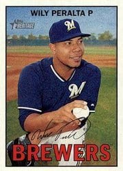 2016 Topps Heritage Base Set Wily Peralta #13 card
