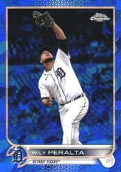 2022 Topps Chrome Sapphire Edition Base Set Wily Peralta #653 card