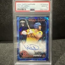 2024 Topps Chrome Sapphire Edition Chrome Sapphire Autographs Wilyer Abreu #CSA-WA card