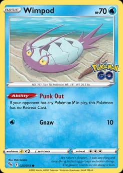Pokémon GO Wimpod #25 card