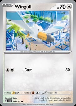 Paldea Evolved Wingull #158 card