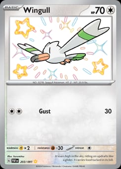 Paldean Fates Wingull #203 card