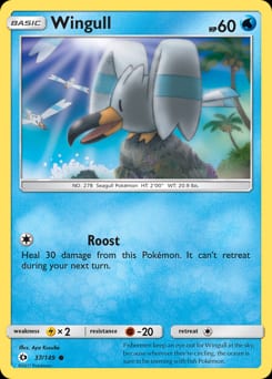 Sun & Moon Wingull #37 card