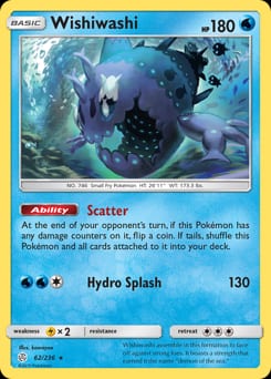 Cosmic Eclipse Wishiwashi #62 card