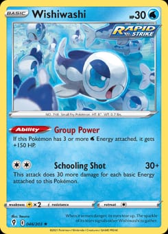 Evolving Skies Wishiwashi #46 card