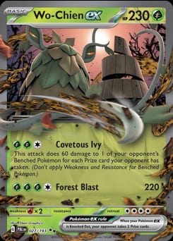 Paldea Evolved Wo-Chien ex #27 card