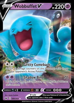 Sword & Shield Wobbuffet V #86 card