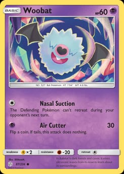 Cosmic Eclipse Woobat #87 card