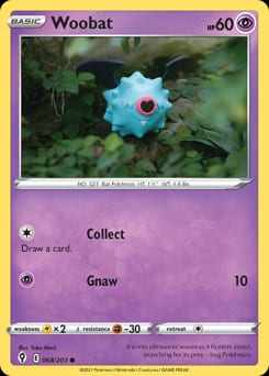 Evolving Skies Woobat #68 card