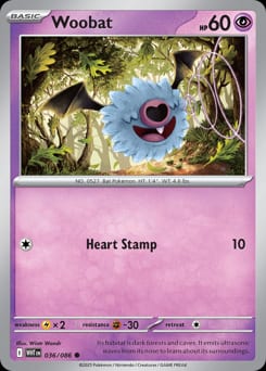 White Flare Woobat #36 card