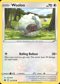 Crown Zenith Wooloo #121 card