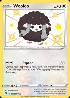 2021 Shining Fates Shiny Vault Wooloo #SV103 card