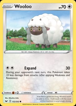 Sword & Shield Wooloo #152 card