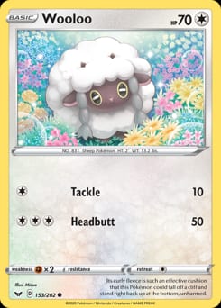 Sword & Shield Wooloo #153 card