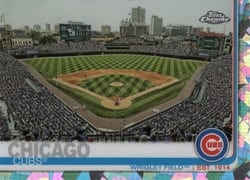 2019 Topps Chrome Sapphire Edition Base Set Wrigley Field #197 card