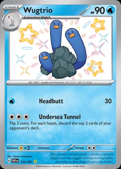 Paldean Fates Wugtrio #122 card