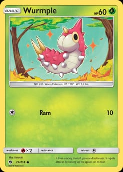 2018 Lost Thunder Wurmple #23 card