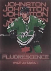 2022-23 Upper Deck Flourescence Gold Parallel Wyatt Johnston #F-25 card
