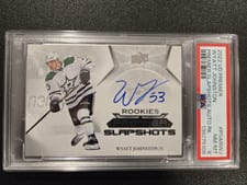 2022-23 Upper Deck Premier Premier Slapshots Autograph Rookies Wyatt Johnston #PSAR-WJ