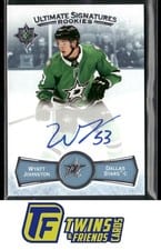 2022-23 Upper Deck Ultimate Collection Ultimate Signatures Rookies Wyatt Johnston #USR-WJ card