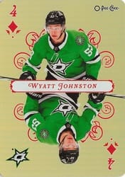2025-26 O-Pee-Chee Playing Cards Wyatt Johnston #4-DIAMONDS card