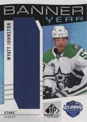 2025-26 SP Game Used 2024 Global Series Stars vs. Panthers Banner Year Relics Wyatt Johnston #BTGSF-WJ card