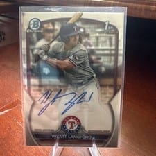 2023 Bowman Draft Chrome Prospect Autographs Wyatt Langford #CDA-WL card