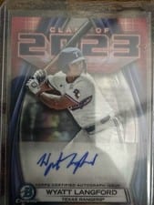 2023 Bowman Draft Class of 2023 Autographs Wyatt Langford #23A-WL card
