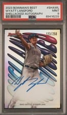 2023 Bowman's Best Shellacked Autographs Wyatt Langford #SHA-WL card